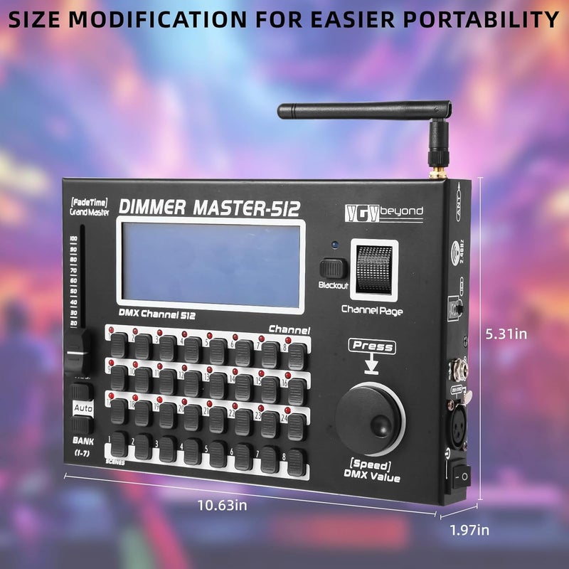 ygybeyond Wireless DMX Controller, DMX512 Controller,512Channel,Stage Lighting Equipment & Accessorie For Dj, Ktv, Large Concert, DMX Light Controller (512 channel DMX-512) - Image 3